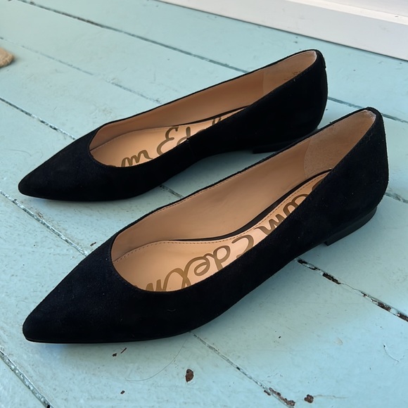 Sam Edelman Shoes - Sam Edelman Size 8 Black Rae Pointy Toe Suede Flats